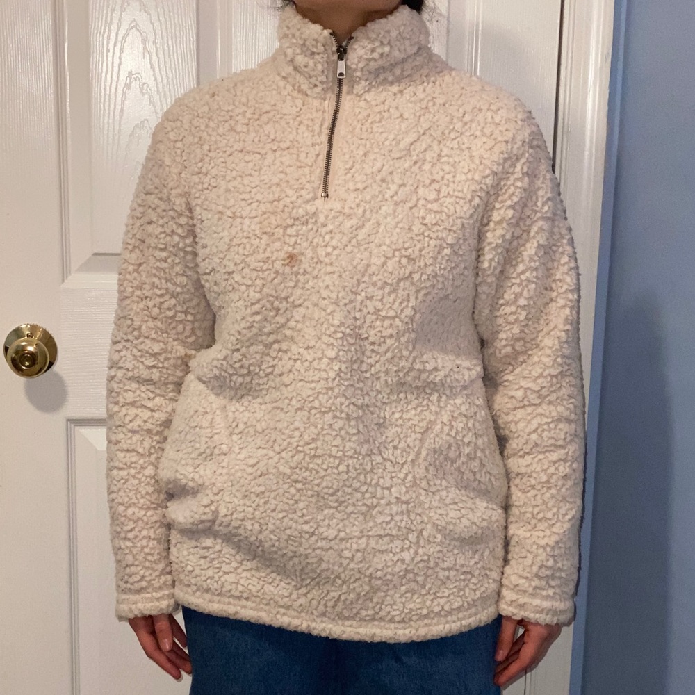 Cream teddy sweater